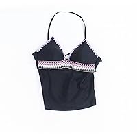Women's Swimwear Embroidered Detail Tankini Black XS