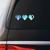 Video Game Hearts Lives Sticker Decal Notebook Car Laptop | Holographic | 5.5