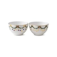 Star Fluted Christmas Chocolate Bowls, Set of 2