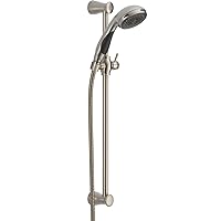Delta Faucet 3-Spray Slide Bar Hand Held Shower with Hose, Brushed Nickel Handheld Shower Head, Slide Bar Hand Shower, Handheld Shower, Detachable Shower Head, Stainless 57014-SS