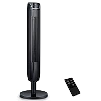 Aikoper Tower Fan, 42 Inch Bladeless Cooling Fans with Remote and Built-in 7Hrs Timer, 3 Modes and LED Display,Quiet Standing Fans for Home and Office