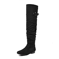 DREAM PAIRS Women's Suede Over The Knee Thigh High Winter Boots