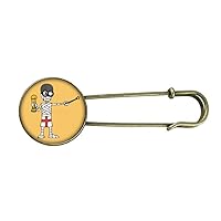 UK Wizard Mummy Football Trophy Retro Metal Brooch Pin Clip Jewelry
