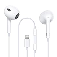 Wired Headphones for iPhone, Earphones Wired Earbuds with Microphone Crystal Clear HiFi Audio, Volume Control in Ear Headphones Compatible with iPhone14 13/12/11/Xr/Xs/Se/X/8/7/Plus iOS Support