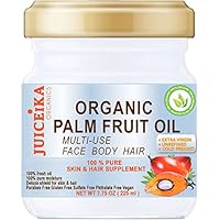 100% PURE ORGANIC PALM FRUIT OIL Brazilian. EXTRA VIRGIN/UNREFINED COLD PRESSED. 100% Pure Moisture Skin & Hair Supplement. 7.75 OZ (225 ml)