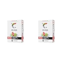 CELSIUS Kiwi Guava Lime On-the-Go Powder Stick Packs, Zero Sugar, 14 Count (Pack of 2)
