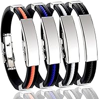 4Pcs Ionpro Titanium LympUnclog Wristband, Bracelets Titanium, Men Women Bracelets for Energy, Wristband, Titanium Steel Bracelet for Men Women