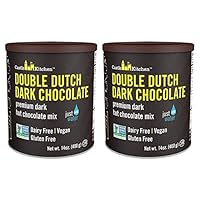Castle Kitchen Double Dutch Dark Chocolate - Dairy-Free, Vegan Premium Hot Chocolate Mix - Just Add Water (Pack of 2)