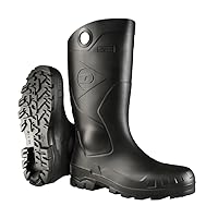 DUNLOP Dunlop Protective Footwear, Chesapeake plain toe Black Amazon, 100% Waterproof PVC, Lightweight and Durable, 8677577.11, Size 11 US