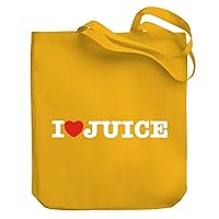 I love Juice Linear Canvas Tote Bag 10.5