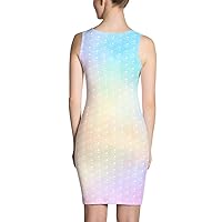 Sublimation Cut & Sew Dress - Cotton Candy and White Stars - All Over Print