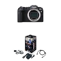 Canon EOS RP Full Frame Mirrorless Vlogging Portable Digital Camera with 26.2MP Full-Frame CMOS Sensor, 3.0” Vari-Angle Touch LCD Screen, Black & Accessories Starter Kit for EOS RP