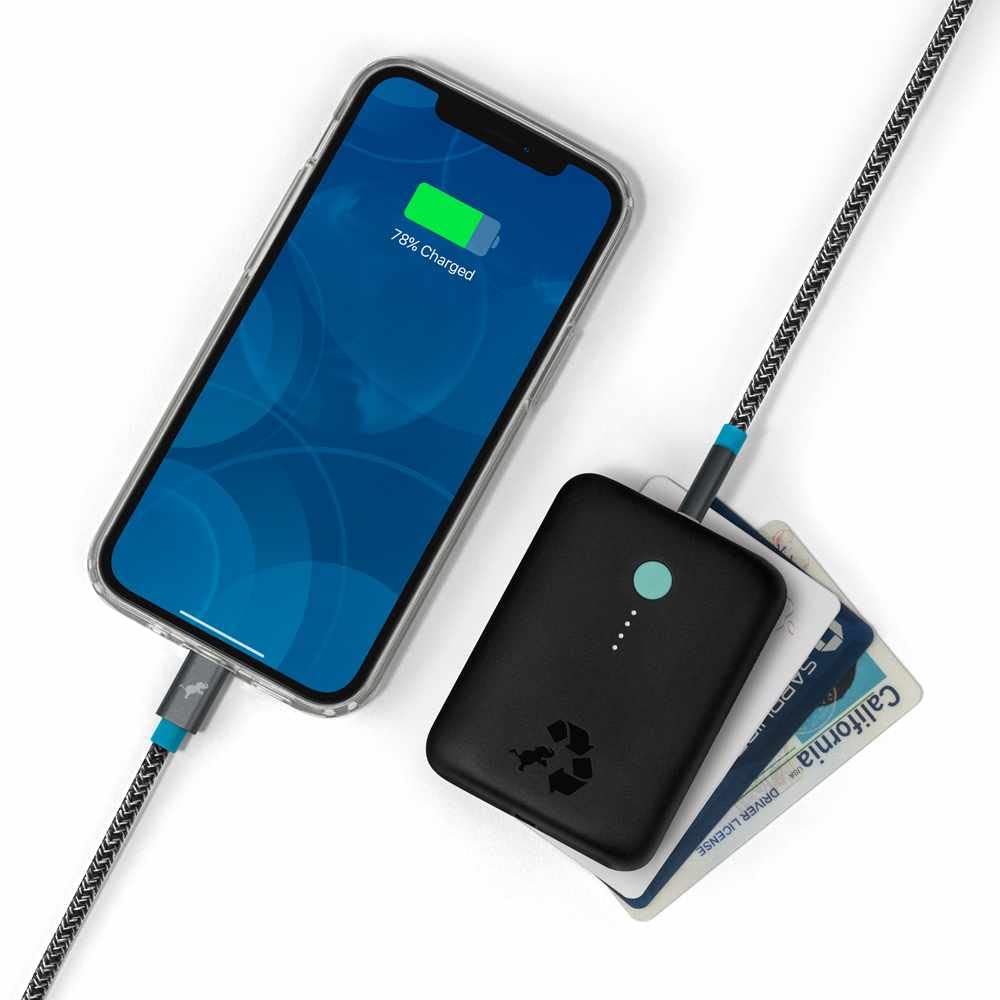 Nimble Champ 5K Portable Charger, 15W USB-C Fast Charging Power Bank Compatible with iPhone, iPad, Android and More, Made from Recycled Plastic