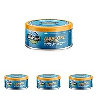 Wild Planet Albacore Wild Tuna with Sea Salt, Canned Tuna, Non-GMO, Kosher, Sustainably Wild-Caught, 5 Ounce, Single Unit/Can (Pack of 4)