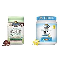 Garden of Life, Powder Protein Greens Chocolate Organic, 22 Ounce & Vegan Protein Powder - Raw Organic Meal Replacement Shakes - Vanilla - Pea Protein
