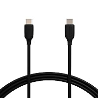 Amazon Basics USB-C to USB-C 2.0 Fast Charger Cable, 480Mbps Speed, USB-IF Certified, for Apple iPhone 15, iPad, Samsung Galaxy, Tablets, Laptops, 6 Foot, Black