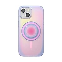 PopSockets iPhone 15 Case with Round Phone Grip Compatible with MagSafe, Phone Case for iPhone 15, Wireless Charging Compatible - Aura