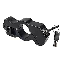 Motorcycle Anti-theft Lock, Universal Heavy Duty Aluminum Motorcycle Handlebar Brake Lever Lock, Vehicle Security Device for Most Scooters, Motorcycles and ATVs Grip Brake Throttle Locks (Black)