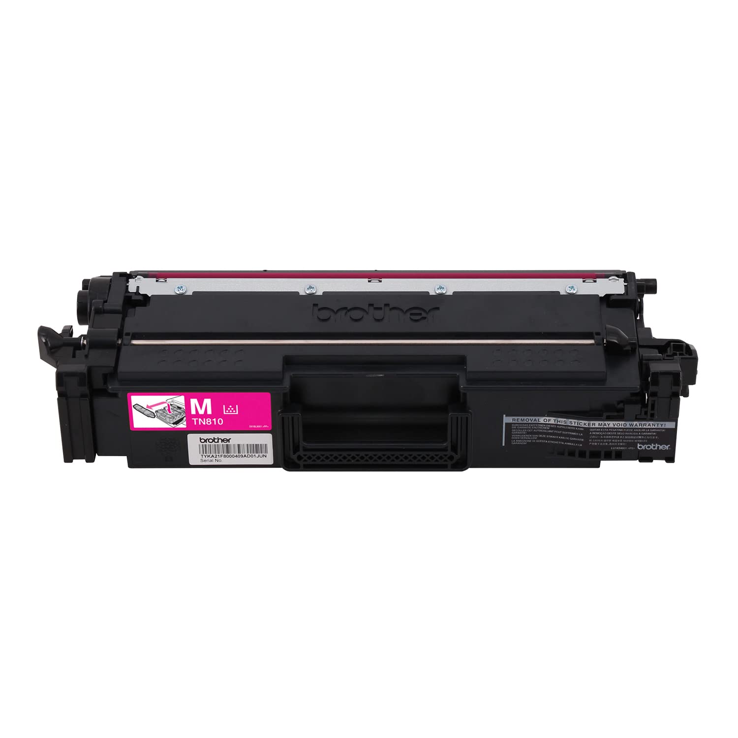 Brother Genuine Standard Yield Toner Cartridge, TN810M, Replacement Magenta Toner, Page Yield Up to 6,500 Pages