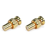 Monoprice BNC Male to RCA Female Adaptor - Gold Plated (Pack of 2)