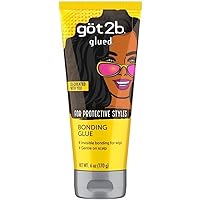 Got2b Glued Bonding Glue, For Protective styles, Gentle on Scalp, Wig Glue 6 oz