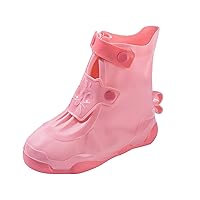 Size 4 Boots for Girls Children Cute Cartoon Fashion Waterproof Non Slip Rain Boots Shoe Girls Heeled Shoes