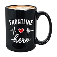 Practitioner Coffee Mug, 15 Oz Black, Inspirational Motivated Mugs for Frontline