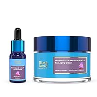 Blue Nectar Ayurveda Anti Aging Face Moisturizer (Kumkumadi Face Serum,3.38fl oz & Saffron Face Cream,1.76 oz)