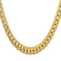 18K 23K 24K Thai Baht Yellow Gold Plated 24 inch 33 Gram 6 mm Snake Chain Necklace