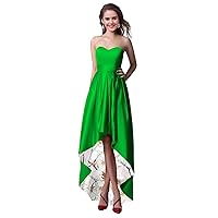 YINGJIABride Camouflage Wedding Guest Formal Dresses High Low Bridesmaid Dress
