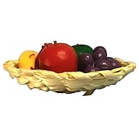 Dollhouse Fresh Fruit in Wicker Basket Kitchen Living Dining Room Accessory