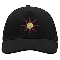 Praise The Sun Comfortable Unisex Brushed Cotton Baseball Trucker Cap with Buckle Black, black