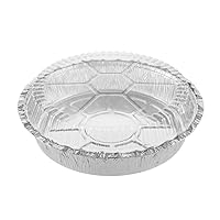 Restaurantware LIDS ONLY: Foil Lux Plastic Lids For 8 Inch To Go Pans 100 Round Plastic Dome Lids - Pans Sold Separately Dome Design Clear Plastic Lids For Aluminum Take Out Containers