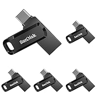 SanDisk 32GB Ultra Dual Drive Go USB Type-C Flash Drive, Black - SDDDC3-032G-G46 (Pack of 5)
