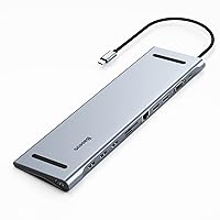 Baseus 10-in-1 USB C Hub, Type C Hub to 4K/30Hz HDMI Adapter with 100W Power Delivery