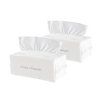 100pcs Disposable Cotton Face Towel Make up Removing Wipes Multipurpose Towel for Skin Care Reusable Cleansing Towelettes Wet & Dry Use (2 Packs)