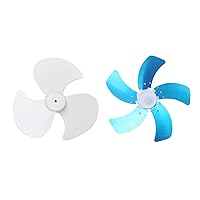 Household Aluminum/Plastic Fan Blade Five/Three Leaves with Nut Cover for Standing Pedestal Fan Table Fanner General Accessories White One Size