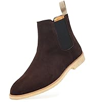 Leather Chelsea Boots for Men - Mens Slip On Dress Boots Casual Ankle Boots