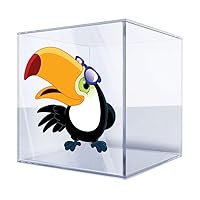 Toucan Decal Sticker, Waterproof Die-cut Design, Bodyboard Beauty: Ride Waves with Grace.