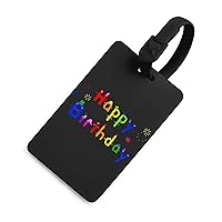 Happy Birthday Luggage Tag for Suitcase TPU Suitcase Tag Travel Bag Label Baggage Tags for Men Women