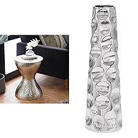 Deco 79 Metal Hammered Accent Table with Hourglass Shape, 14
