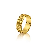 10K 14K 18K Solid Gold Men Christian Cross Signet Rings Retro Design Size 5 to 15 Engrave Name Anniversary Birthday Luxury Jewelry Gifts for Him