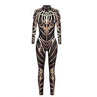 Women's role playing jumpsuit sexy 3D printed cosplay futuristic technology clothing makeup dance party