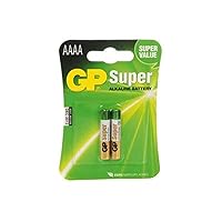 Gp Batteries 25a-c2 Pack of 2 Super Alkaline AAAA Batteries