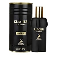 Maison Alhambra Glacier Le Noir Eau de Parfum Spray for Men, 3.4 Ounce