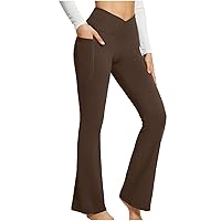 PLUARTCH Womens Linen Capris Casual Summer Cropped Pants Elastic Waist Straight Legs 3/4 Length Shorts Ankle Pants Pocket