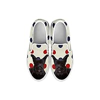 Kid's Slip Ons-All Dog Print Slip-Ons Shoes for Kids (Choose Your Breed) (12 Child (EU30), Skye Terrier)