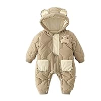 Baby men and women baby plush jumpsuit for newborns, thick and warm outdoor jumpsuit for Christmas