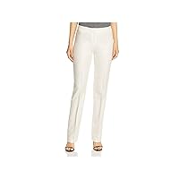 Womens Ivory Textured Zippered Wear to Work Pants 16