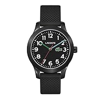 Kids 12.12 Quartz Watch with Silicone Strap, Black, 14 (Model: 2030032)